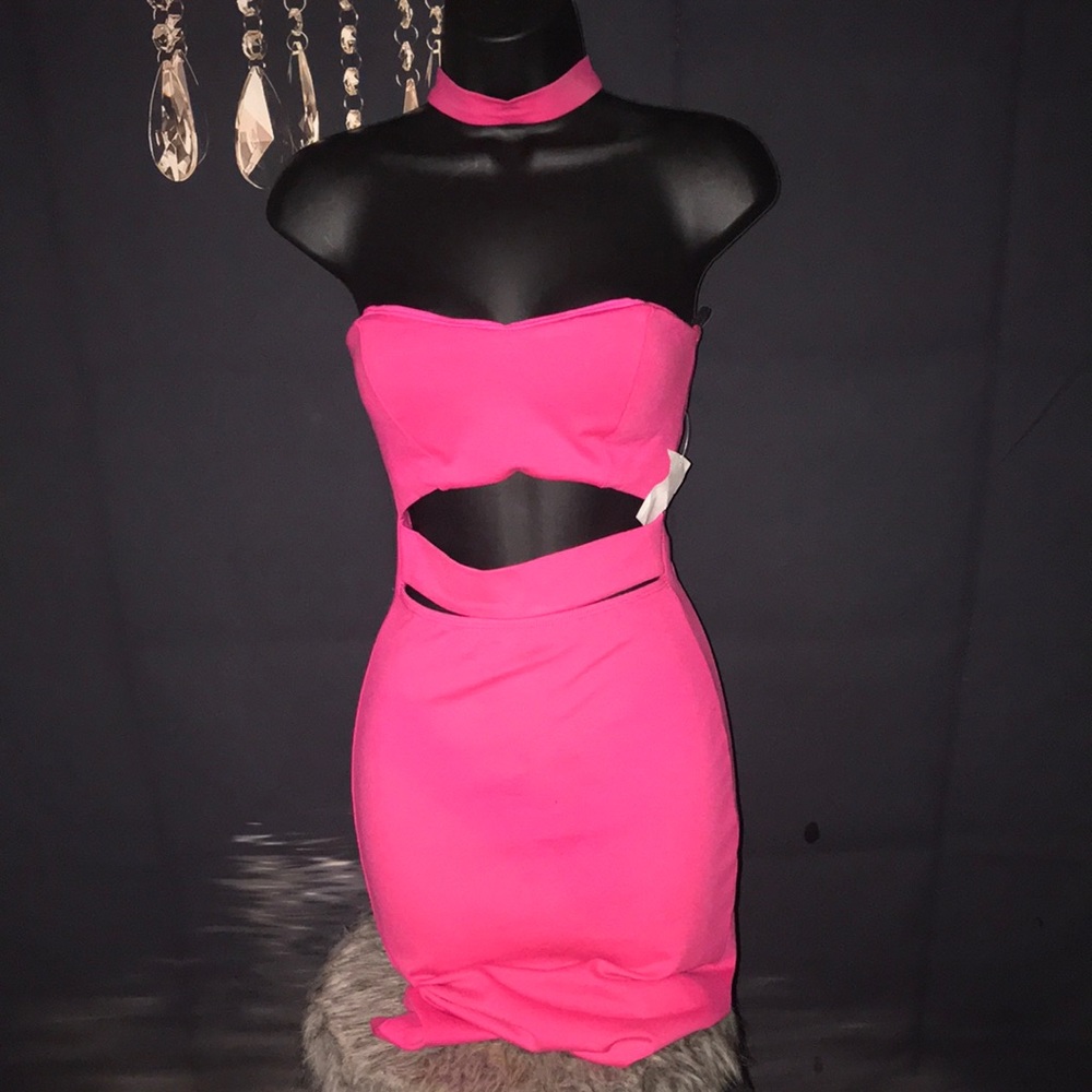 Pink cocktail dress